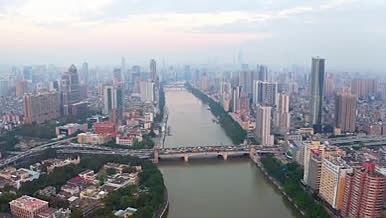 4k航拍广州珠江两岸城市风光视频的预览图